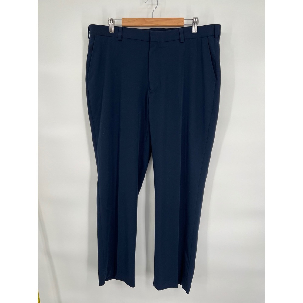 George Dress Pants‎ Stretch Comfort Flex Navy Blue Business Casual 38x30
